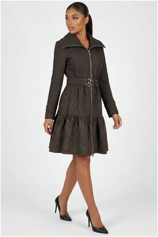 Brown Short Tailored Coat, Iris