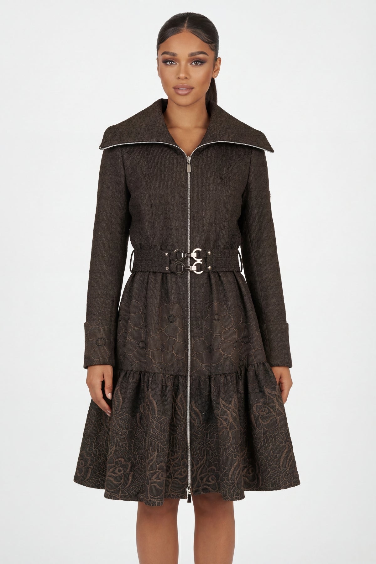 Brown Short Tailored Coat, Iris