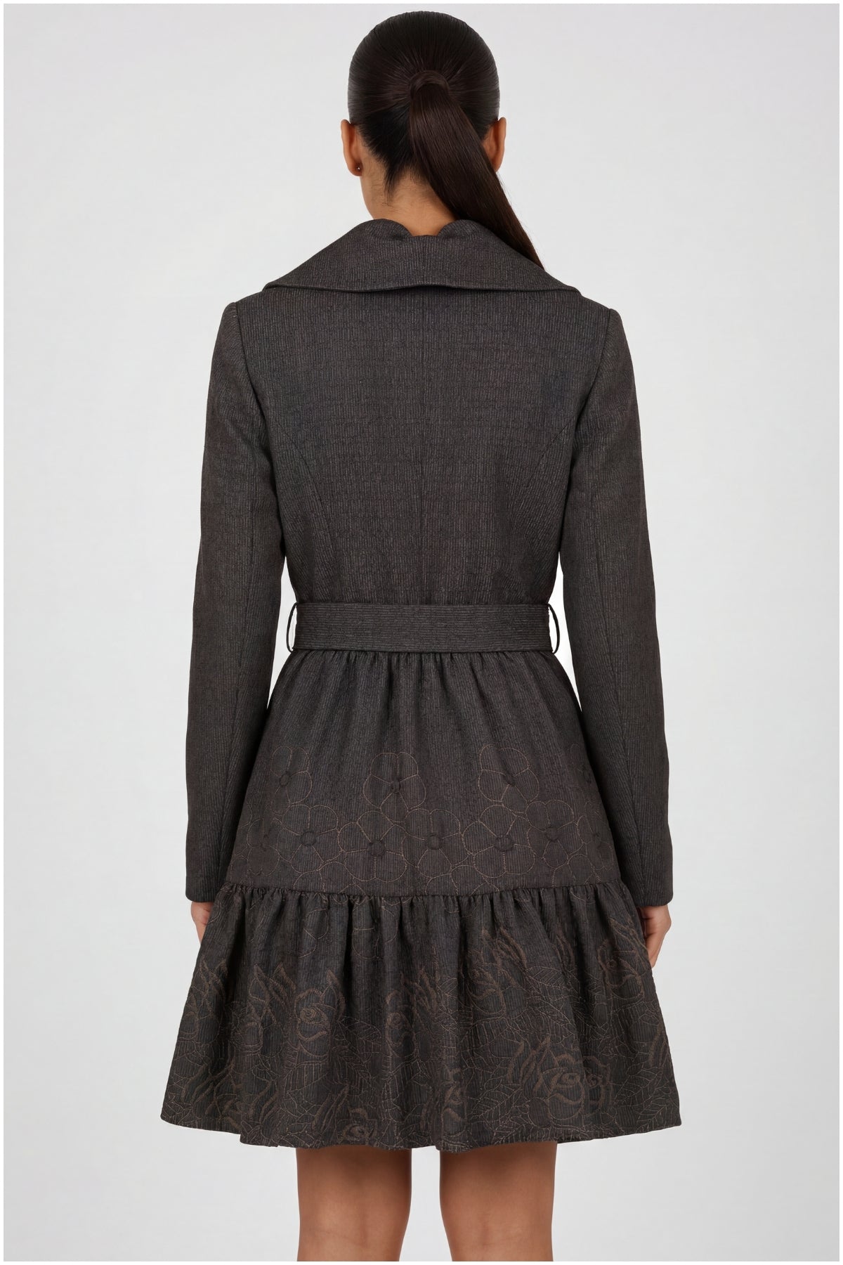 Brown Short Tailored Coat, Iris