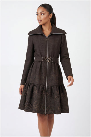 Brown Short Tailored Coat, Iris