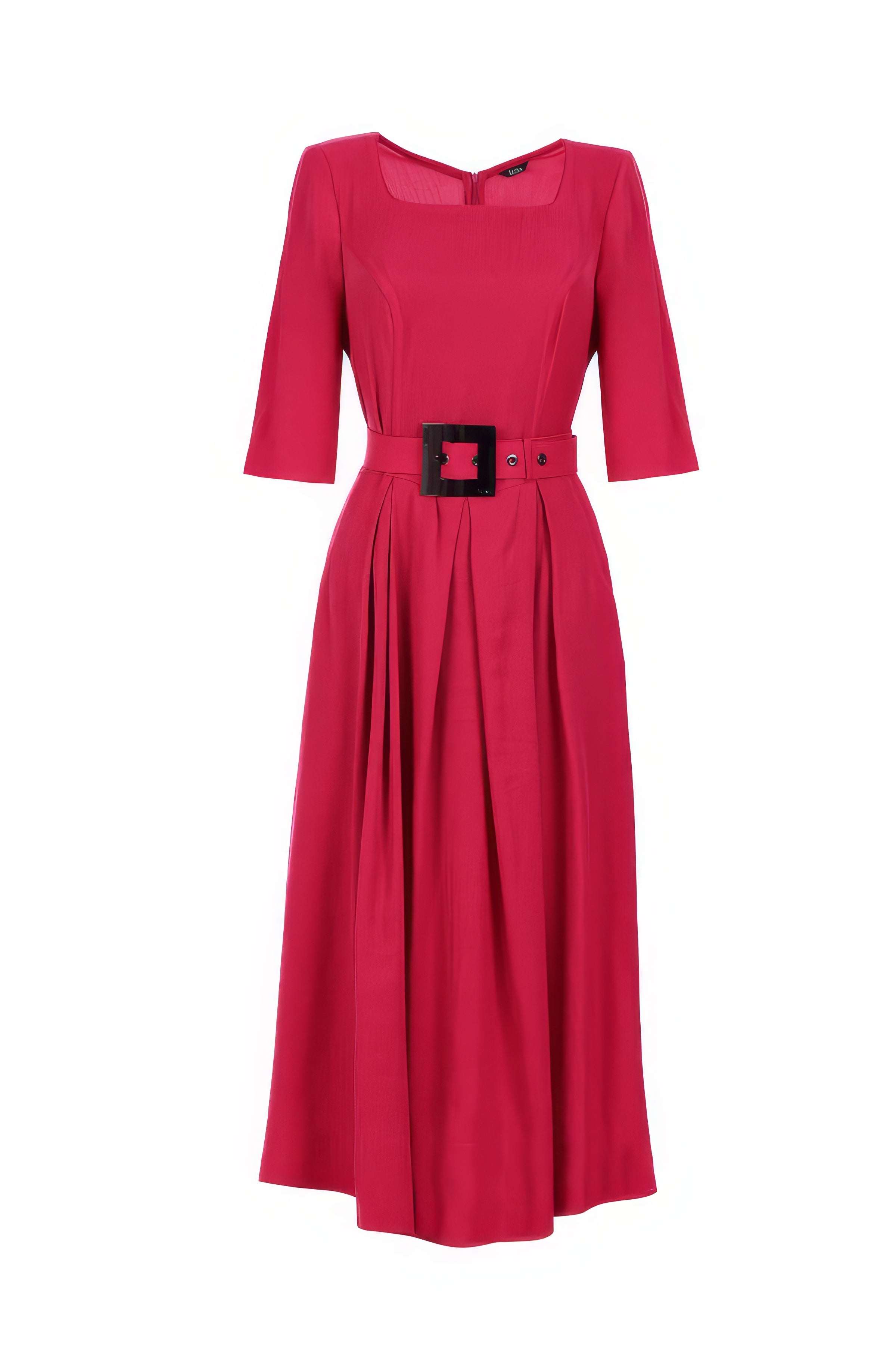 Pink Elegant Midi Dress, Charlotte