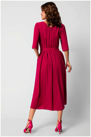 Pink Elegant Midi Dress, Charlotte