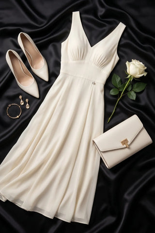 Ivory Maxi Dress, Rebeka
