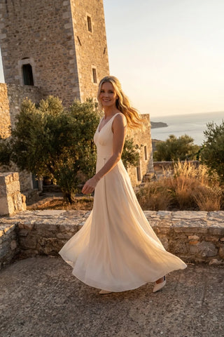 Ivory Maxi Dress, Rebeka