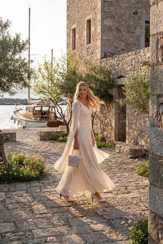 Ivory Maxi Dress, Rebeka