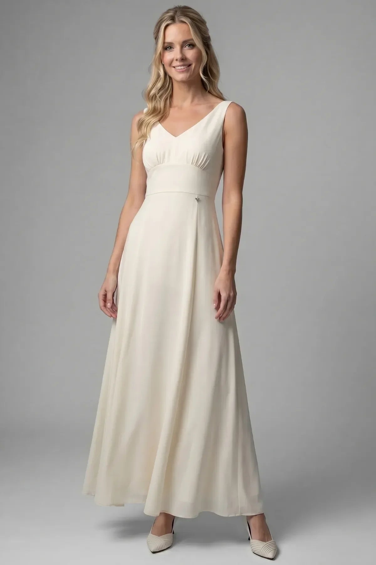 Ivory Maxi Dress, Rebeka