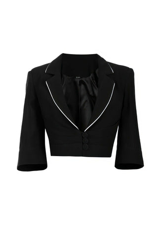 Black Cropped Blazer, Rina