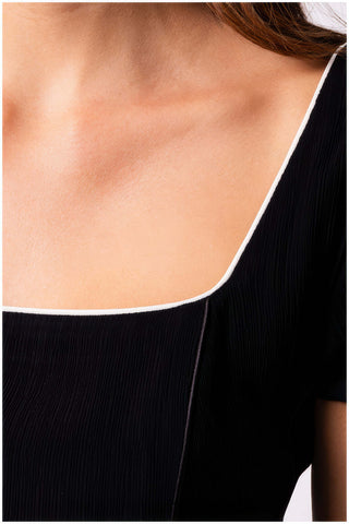 Black Elegant Midi Dress, Rina