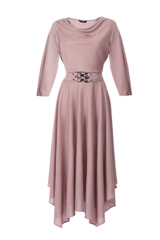 Pink Cotton Midi Dress, Iris