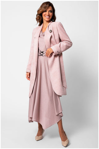 Pink Cotton Midi Dress, Iris