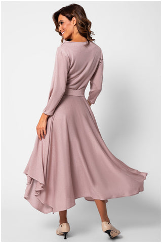 Pink Cotton Midi Dress, Iris