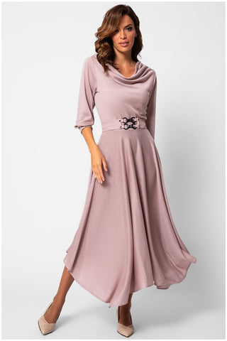 Pink Cotton Midi Dress, Iris