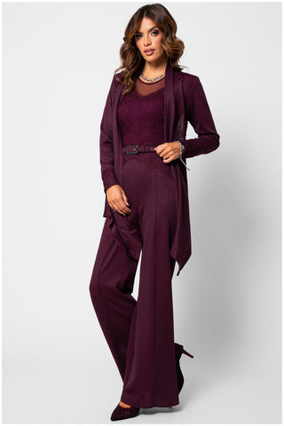 Burgundy Lace Cardigan, Jody