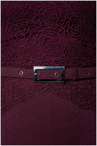 Burgundy Lace Jumpsuit, Jody