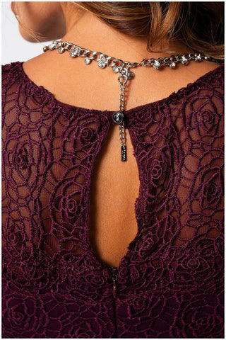 Burgundy Lace Jumpsuit, Jody