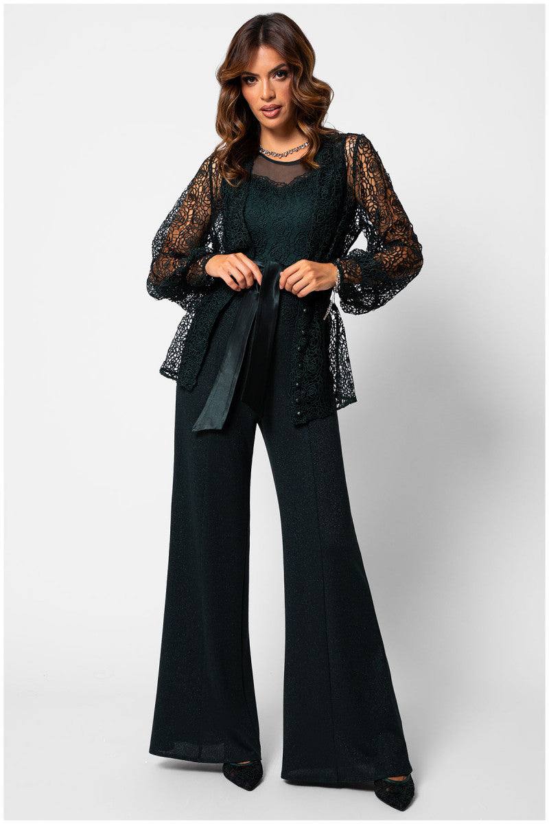 Green Lace Jumpsuit, Jody