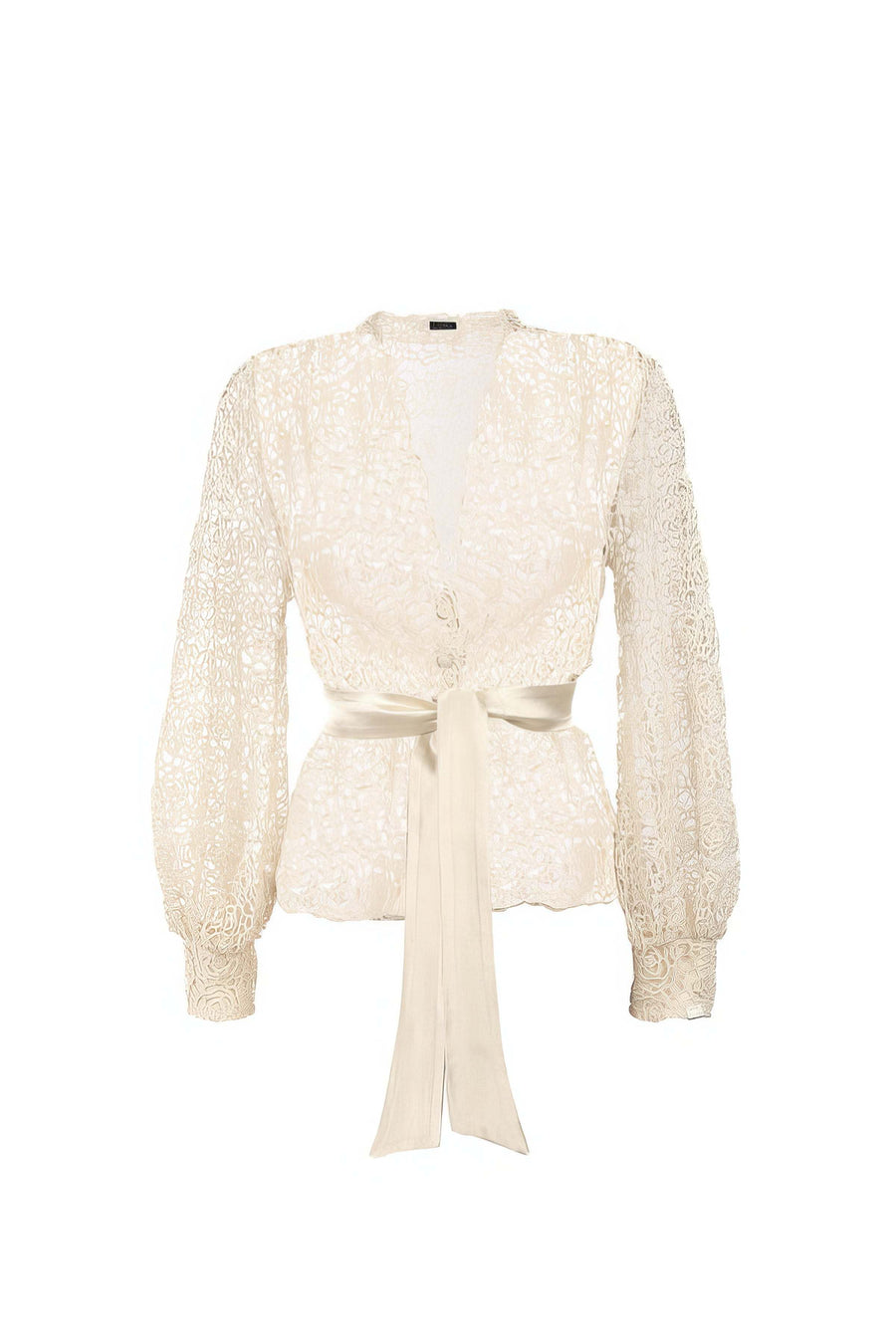 Ivory Lace Belted Sweater, Jody - Glamourous Grace
