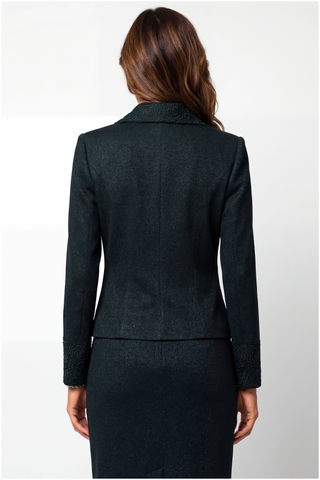 Green Tailored Lace Blazer, Jody