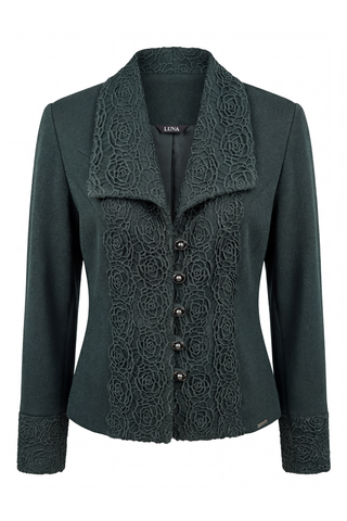 Green Tailored Lace Blazer, Jody