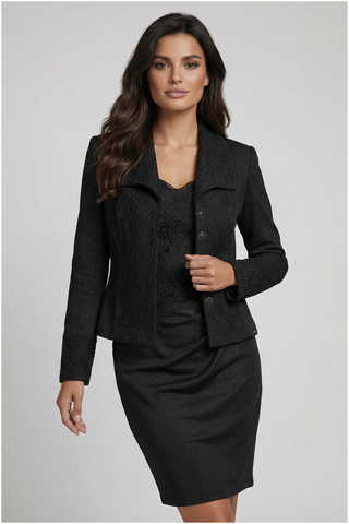 Black Tailored Lace Blazer, Jody