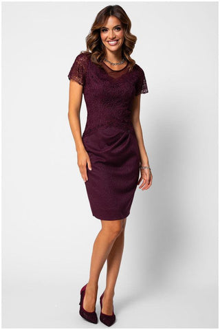 Burgundy Lace Cocktail Dress, Jody