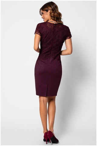 Burgundy Lace Cocktail Dress, Jody