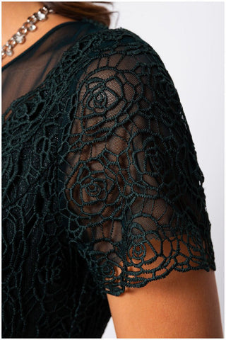 Green Lace Cocktail Dress, Jody