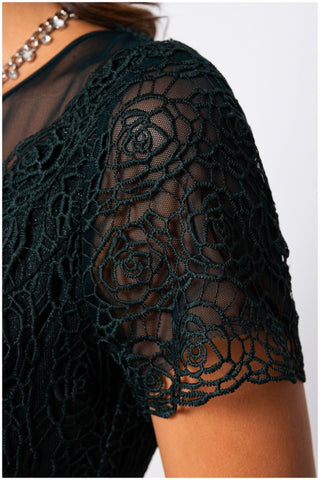Green Lace Cocktail Dress, Jody