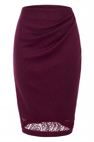Burgundy Pencil Skirt, Jody