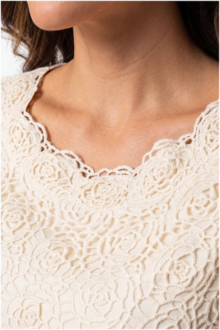 Ivory Elegant Lace Top, Jody