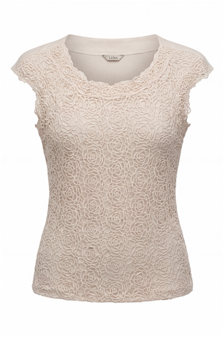 Ivory Elegant Lace Top, Jody