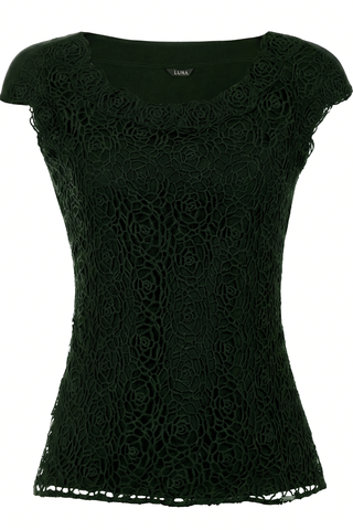 Green Elegant Lace Top, Jody