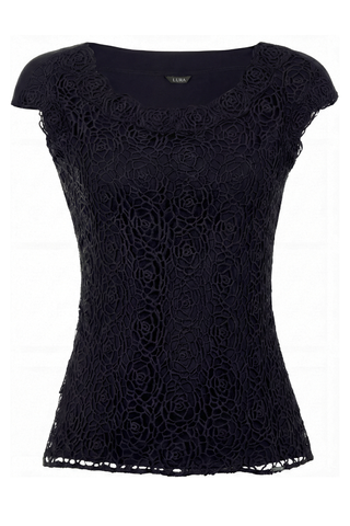 Black Elegant Lace Top, Jody