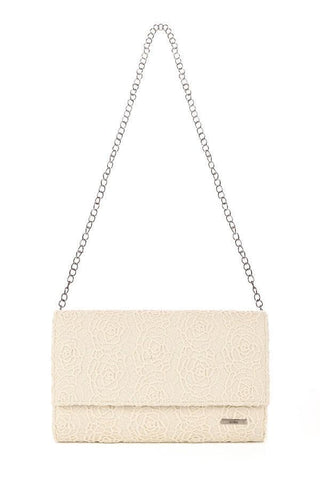 Ivory Lace Clutch Bag, Jody