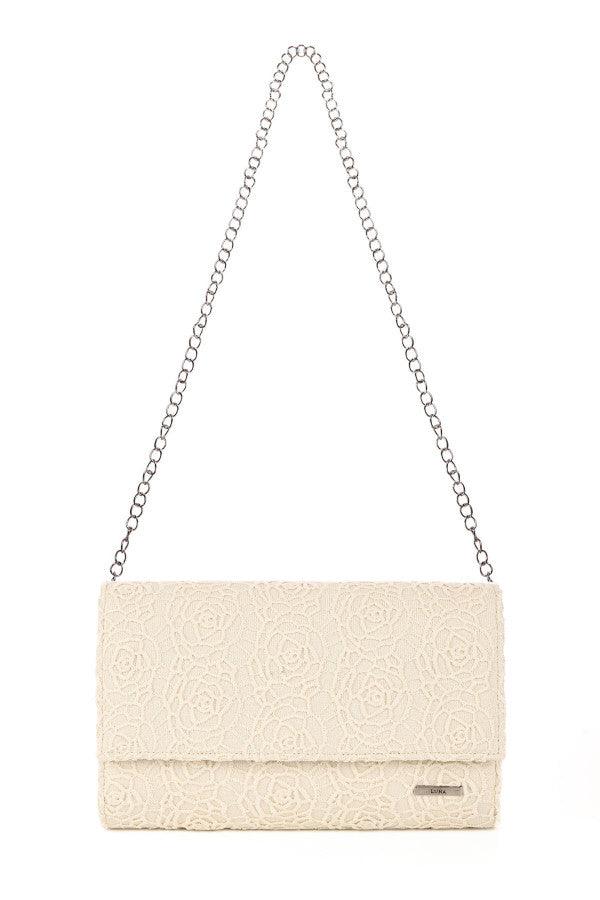 Ivory Lace Clutch Bag, Jody