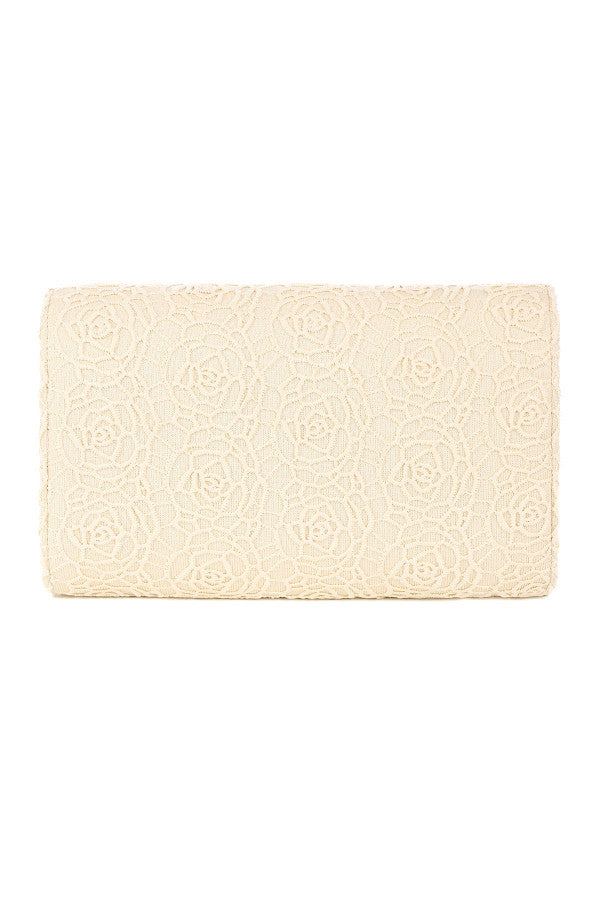 Ivory Lace Clutch Bag, Jody