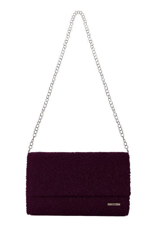 Burgundy Lace Clutch Bag, Jody