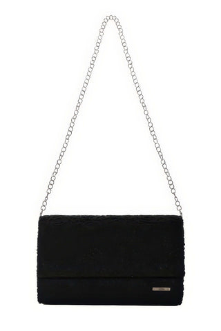 Black Lace Clutch Bag, Jody
