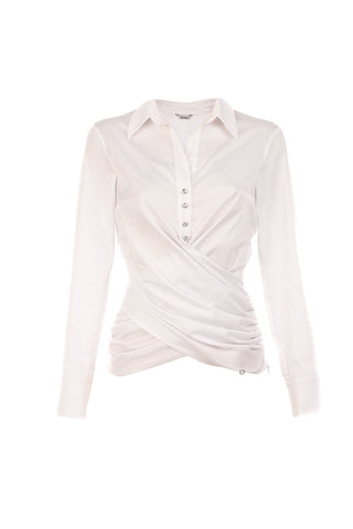 White Button Wrap Shirt, Barbara