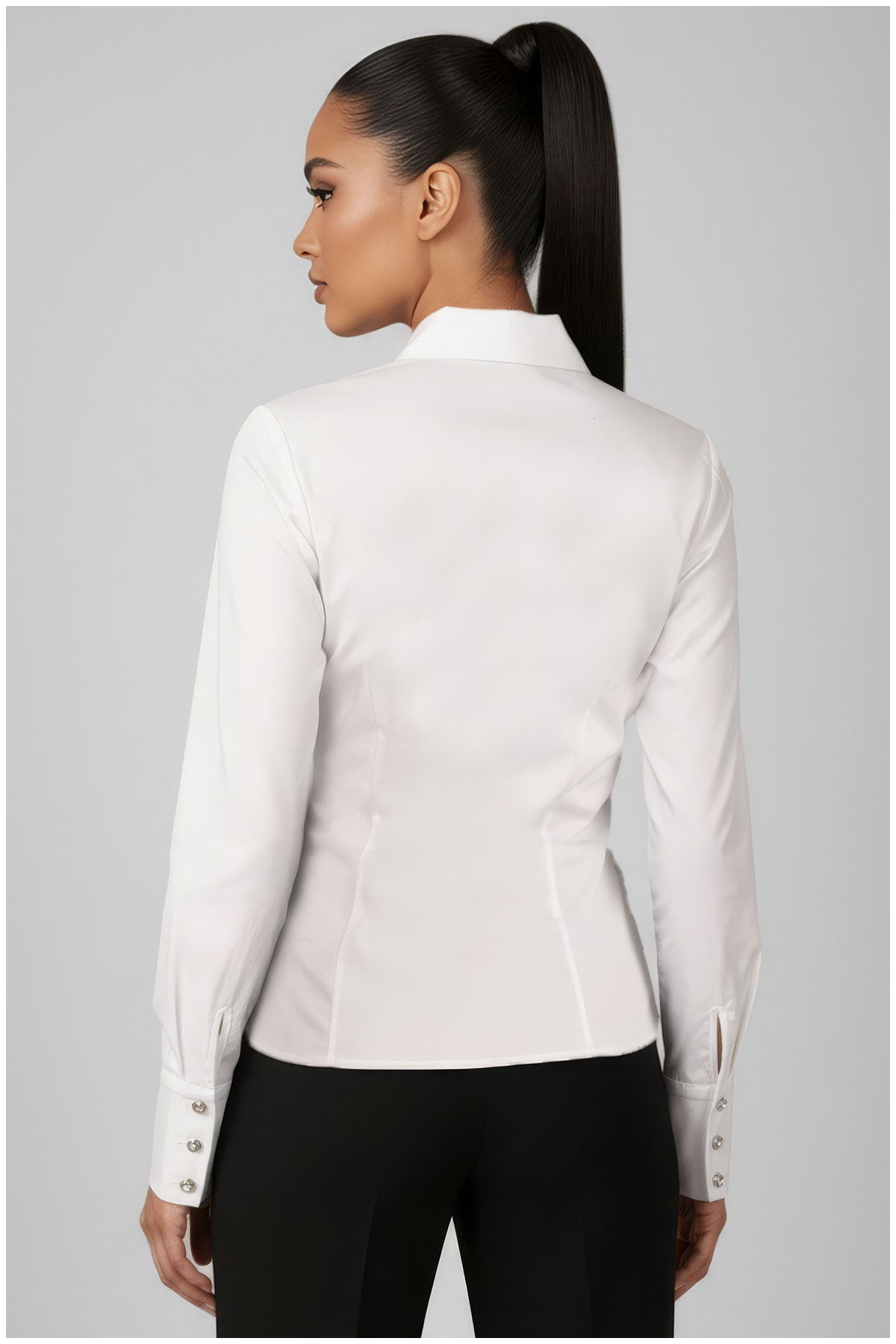 White Button Wrap Shirt, Barbara
