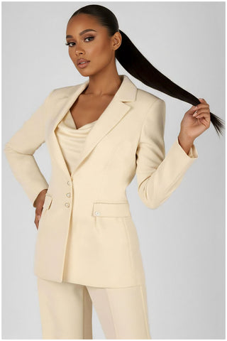 Ivory Pearl Detail Blazer, Agatha
