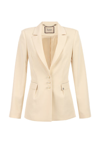 Ivory Pearl Detail Blazer, Agatha