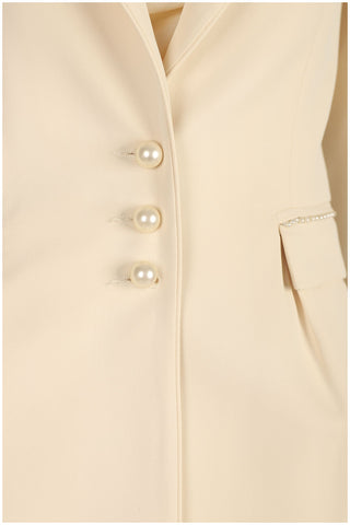 Ivory Pearl Detail Blazer, Agatha