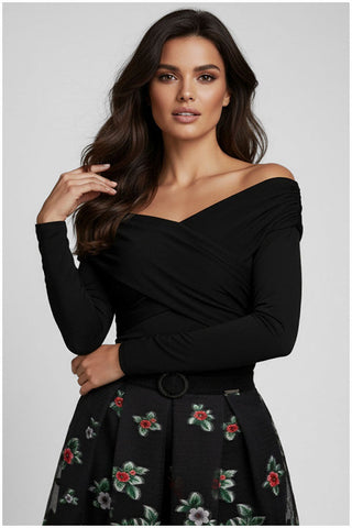 Black Off-Shoulder Top, Donna