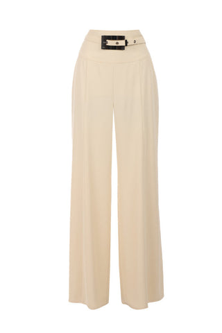 Ivory High Waisted Wide Leg Pants, Agatha