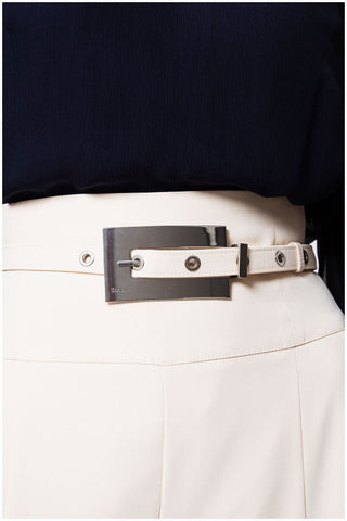 Ivory High Waisted Wide Leg Pants, Agatha
