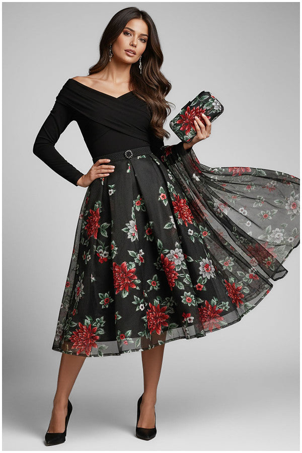 Structured Floral Clutch, Regina