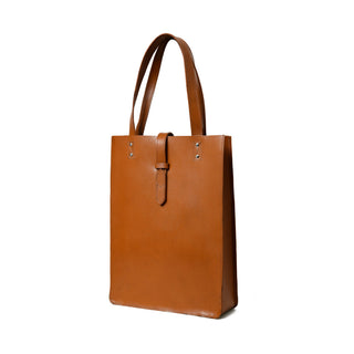 Chestnut Elegance Leather Tote - Glamourous Grace