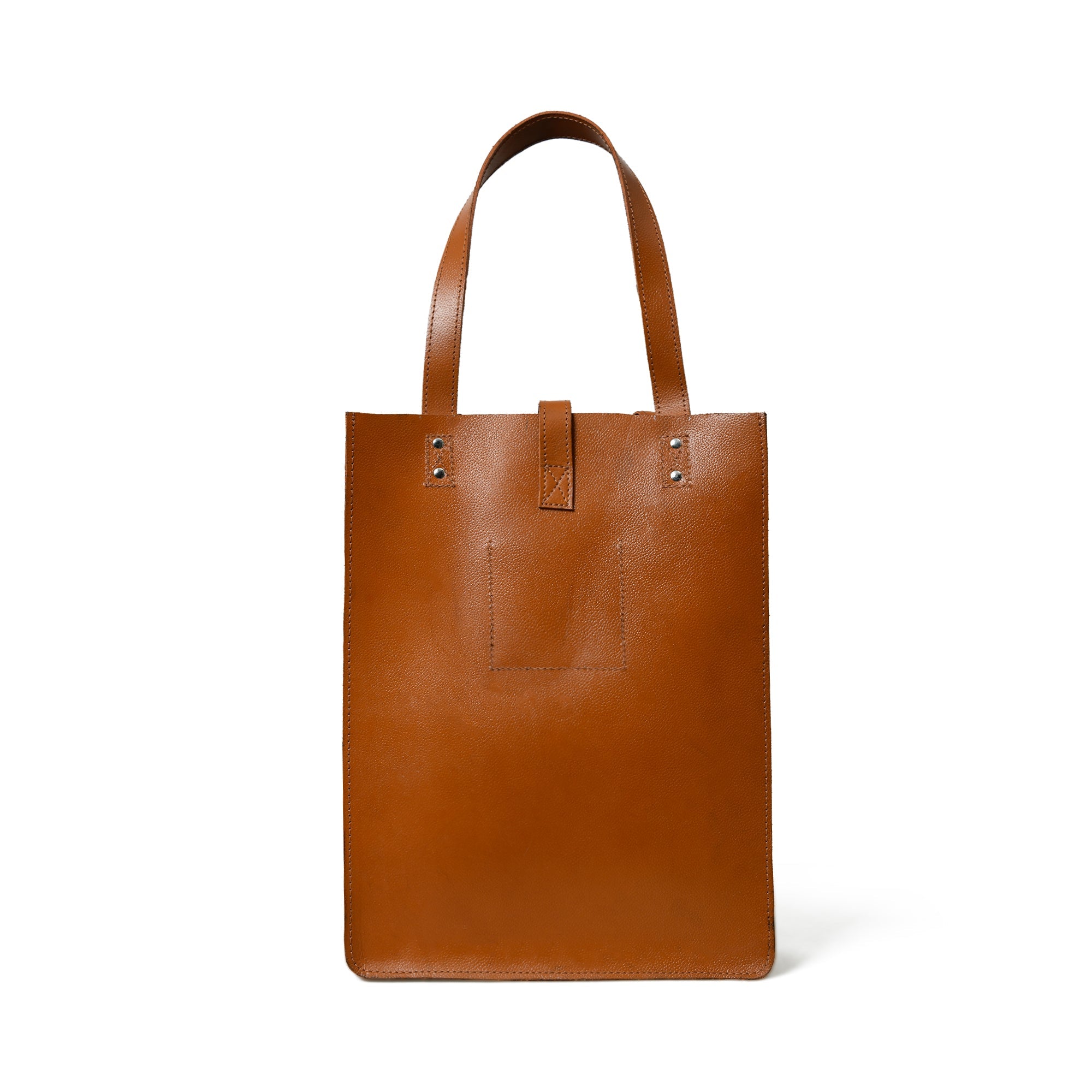 Chestnut Elegance Leather Tote - Glamourous Grace