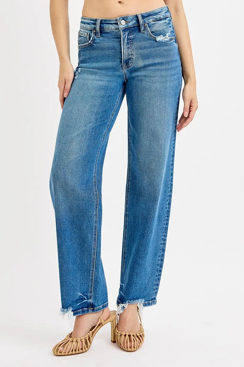 RISEN Mid Rise Relaxed Denim Jeans